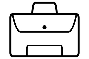 Men's bag symbol with ear, black outline