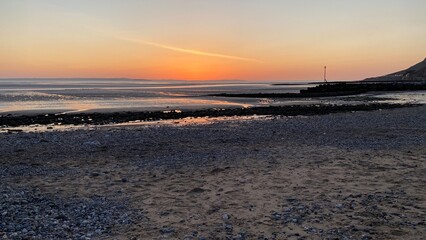 sunset over the sea