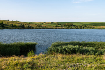 countryside landscape in summer of central ukraine