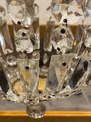 Crystal chandelier close up