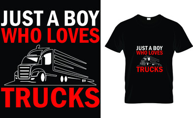 just a boy who loves trucks 