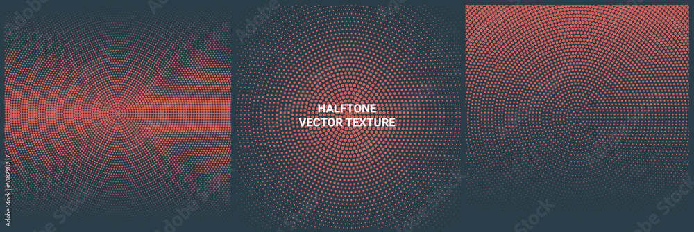 Poster vector halftone pattern texture gradient screen background. half tone dot texture gradation graphic 