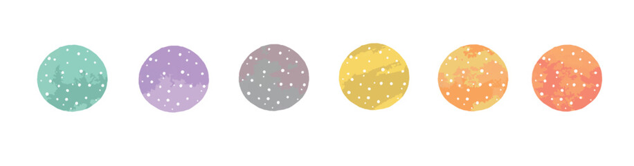 Set of abstract color circles design. Highlight cover for social media stories