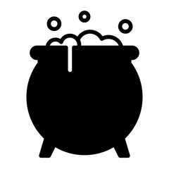 poison pot glyph icon