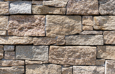 Texture from imitation stones, modern cladding of the exterior wall