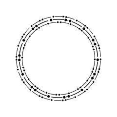 Fototapeta na wymiar Abstract circle line art. Technology frame. Vector