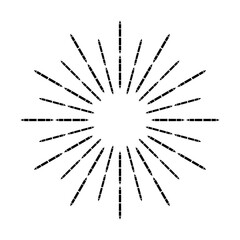 Fototapeta premium Abstract Line Sunburst. Retro Vintage Style. Vector Illustration
