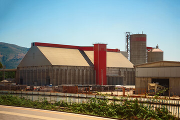 Fototapeta na wymiar Cement factory in Lombardy, Italy.