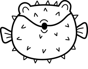 Obraz premium Face puffer fish