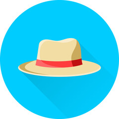 Womens hat, set of womens hat icon with shadow. Vector, cartoon illustration. Vector.