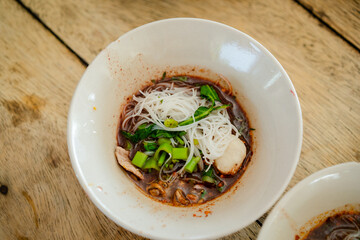 little bowl thai noodle on lunch