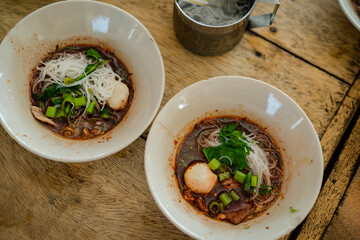 little bowl thai noodle on lunch