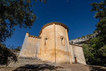 Ermita de San Bartolomé, Siglo XII, Parque Natural del Cañón del Río Lobos, Soria, Comunidad Autónoma de Castilla, Spain, Europe