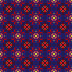 Nature Seamless Pattern Moon Floral Background Damask Art Traditional Ornament 