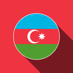 Country Azerbaijan. Azerbaijan flag. Vector illustration.