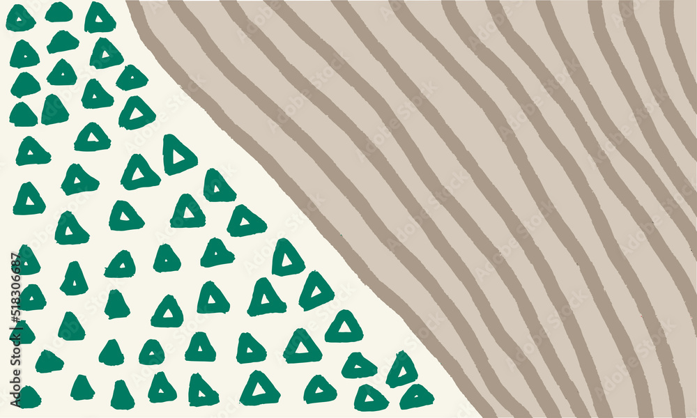 Poster abstract pattern green triangle shape doodle background