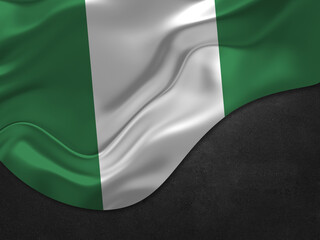 Obraz premium Nigeria Flag in Metal Style