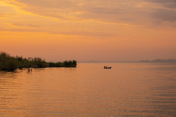 Fisherman Boat in Lake Victoria in East Africa