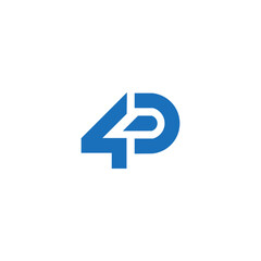 combination of number 4 and letter D becomes the 4D logo.