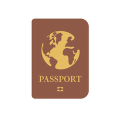 passport. travel documents for immigration officers in the airport before traveling