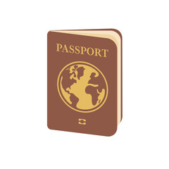 passport. travel documents for immigration officers in the airport before traveling