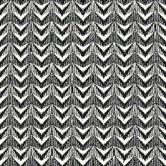 Monochrome Grain Stroke Textured Chevron Pattern