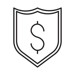 secure payment line icon