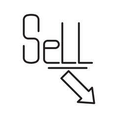 Obraz premium sell line icon