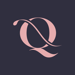 Initial Q Letter Logo Design Template Vector