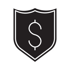 secure payment glyph icon