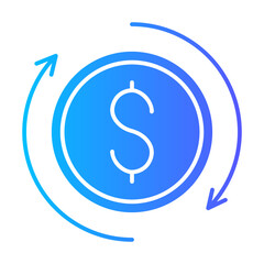 cash flow gradient icon