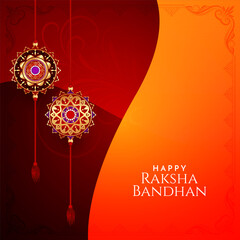 Happy Raksha Bandhan traditional Hindu festival background