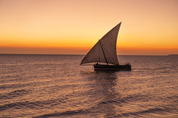 Obraz na płótnie Canvas Dhow - Classical Sailing Ship of East Africa