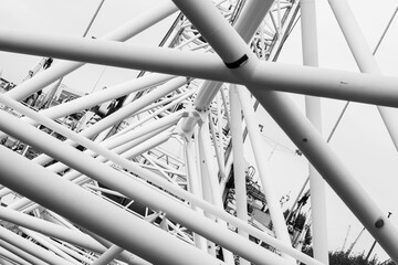 White truss construcions, abstract background photo