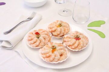conchiglia gamberi e maionese