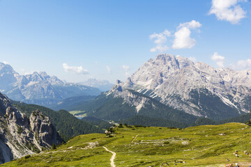 Fototapeta premium The Three Peaks of Lavaredo, symbol of the Dolomites in South Tyrol