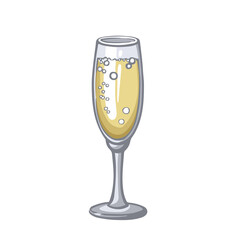 glasses with sparkling wine, champagne illustration