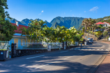 Fototapeta premium Village de l’Entre-Deux, île de la Réunion 