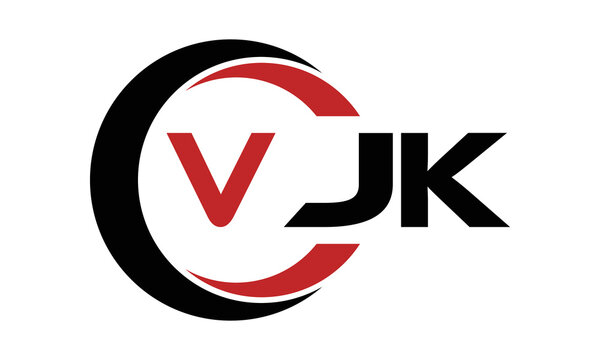 VJK swoosh three letter logo design vector template | monogram logo | abstract logo | wordmark logo | letter mark logo | business logo | brand logo | flat logo | minimalist logo | text | word | symbol