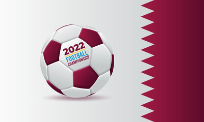 Fototapeta premium Banner on the theme of world championship in qatar 2022