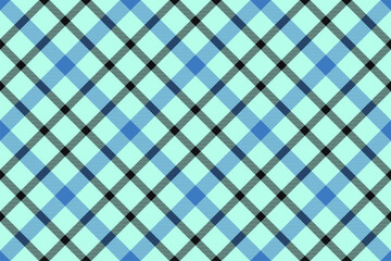 Tartan plaid background, diagonal check seamless pattern. Vector fabric texture for textile print, wrapping paper, gift card, wallpaper.