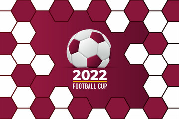 World football cup 2022 with realistic 3d soccer ball