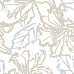 Floral Brush strokes Seamless Pattern Design