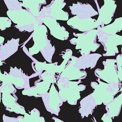 Floral Brush strokes Seamless Pattern Design