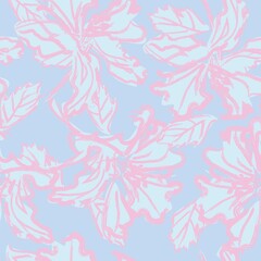 Floral Brush strokes Seamless Pattern Design