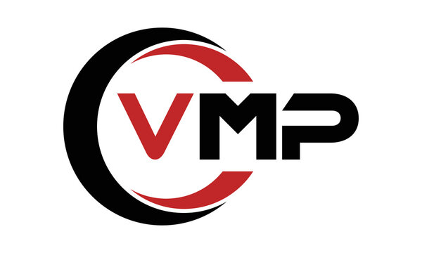 VMP swoosh three letter logo design vector template | monogram logo | abstract logo | wordmark logo | letter mark logo | business logo | brand logo | flat logo | minimalist logo | text | word | symbol