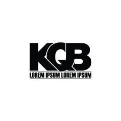 KQB letter monogram logo design vector