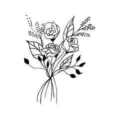 Beautiful delicate bouquet for a holiday Illustration