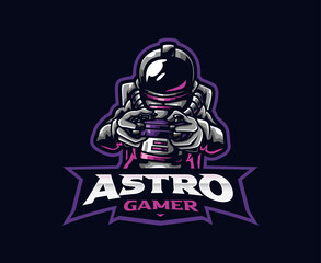 Astronaut gamer mascot logo design © Fand