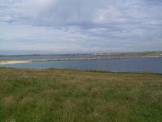 Built in World War II, these causeways (the Churchill barriers) connect some of the Orkney Islands with each other